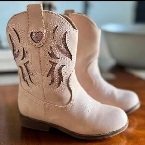 Jellypop Pink Glitter Western Boots for Kids